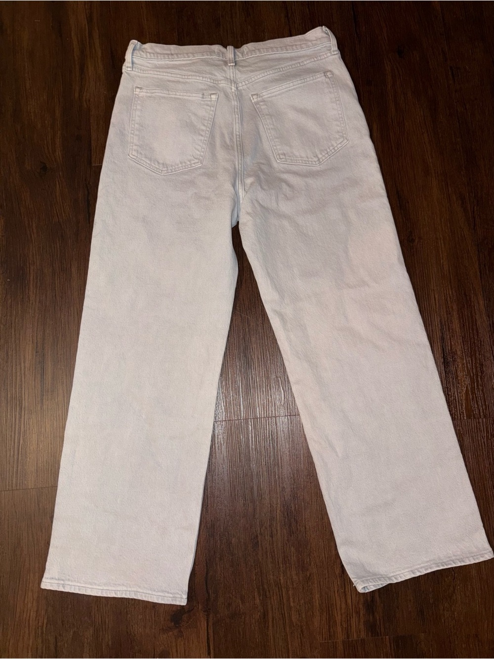 Women’s Abercrombie & Fitch light grey High Rise Wide-Leg Jeans - Picture 5 of 5